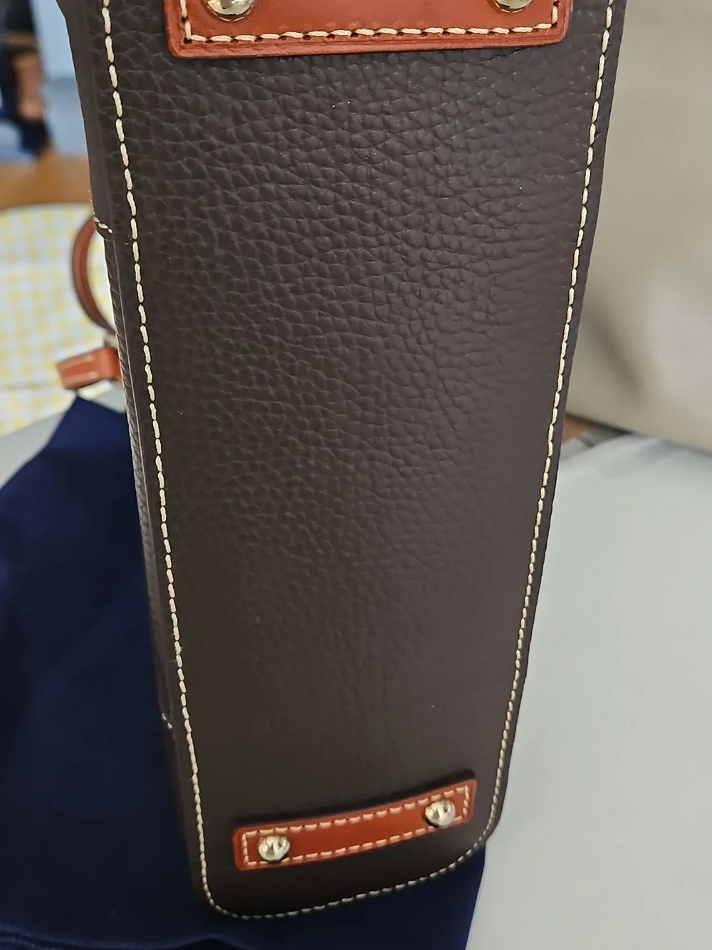 Dooney & Bourke Chocolate Pebble Leather Small Lexington Bag - Picture 10 of 11